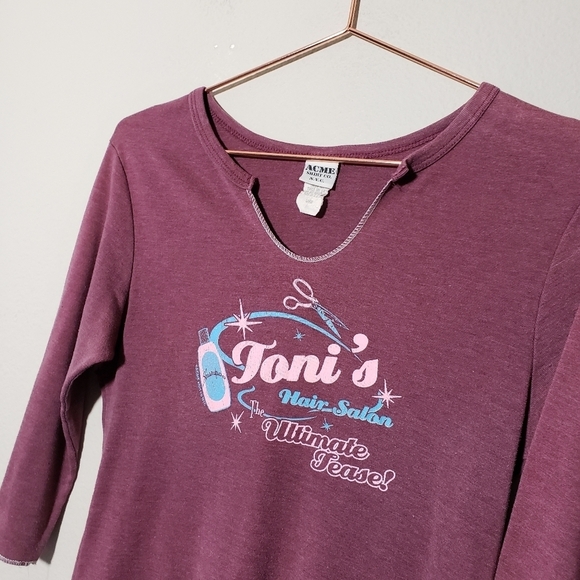ACME NYC x VINTAGE Tony's hair Salon Ultimate Tease thin graphic tee size L - Picture 2 of 11